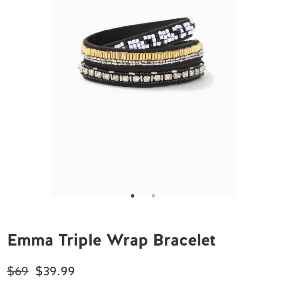 Stella & Dot Emma triple wrap bracelet